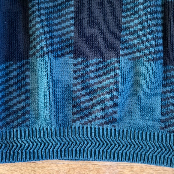 CHAPS Ralph Lauren Plaid Mens Pullover Sweater Moose Green Black - Picture 9 of 9